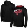 COLOSSEUM COLOSSEUM BLACK INDIANA HOOSIERS SLASH STACK 2.0 PULLOVER HOODIE