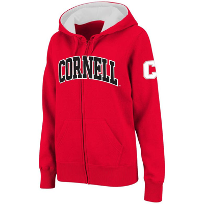 Colosseum Stadium Athletic Red Cornell Big Red Arched Name Full-zip Hoodie