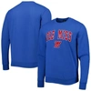Colosseum Men's Ole Miss Rebels Arch & Logo Pullover Sweatshirt In Powder Blue
