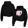 LUSSO LUSSO BLACK CHICAGO BULLS LAYLA WORLD TOUR CROPPED PULLOVER HOODIE