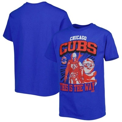 Outerstuff Kids' Youth Royal Chicago Cubs Star Wars This Is The Way T-shirt