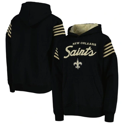 OUTERSTUFF YOUTH BLACK NEW ORLEANS SAINTS THE CHAMP IS HERE PULLOVER HOODIE