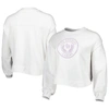 LUSSO LUSSO WHITE LOS ANGELES LAKERS LOLA BALL AND CHAIN PULLOVER SWEATSHIRT