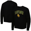 Colosseum Men's  Black Baylor Bears Arch & Logo Pullover Sweatshirt In Black