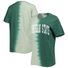 GAMEDAY COUTURE GAMEDAY COUTURE GREEN MICHIGAN STATE SPARTANS FIND YOUR GROOVE SPLIT-DYE T-SHIRT