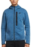 Nike Sportswear Tech Fleece Zip Hoodie In 407 Dkmrbl/black
