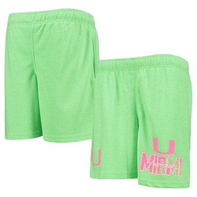 Outerstuff Kids' Youth Green Miami Hurricanes Super Fresh Neon Daze Shorts