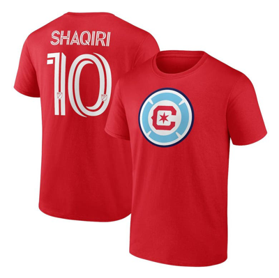 Fanatics Branded Xherdan Shaqiri Red Chicago Fire Authentic Stack Name & Number T-shirt