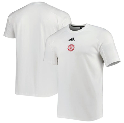 Adidas Originals Adidas White Manchester United Raglan Travel T-shirt
