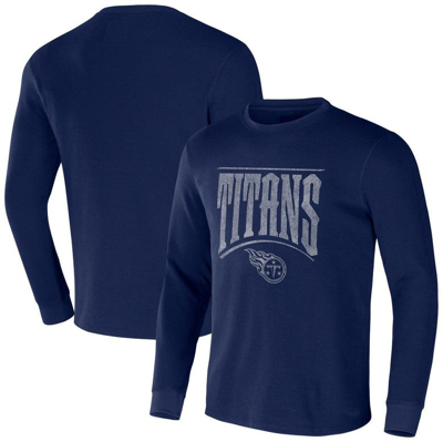 Nfl X Darius Rucker Collection By Fanatics Navy Tennessee Titans Long Sleeve Thermal T-shirt