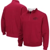 COLOSSEUM COLOSSEUM CARDINAL ARKANSAS RAZORBACKS BIG & TALL TORTUGAS LOGO QUARTER-ZIP SWEATSHIRT