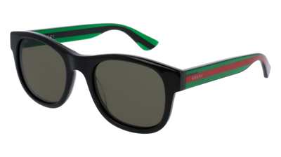 Gucci Green Square Mens Sunglasses Gg0003sn 002 52 In Black