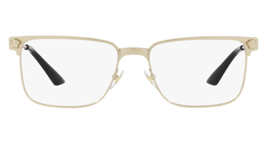 Versace Eyewear Eyeglasses In Brushed Pale Gold
