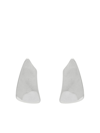 Saint Laurent Comet Triangle Earrings In Silver