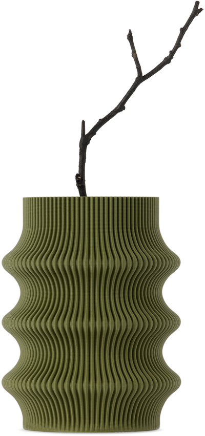 Sheyn Green Zayl Vase In Olive