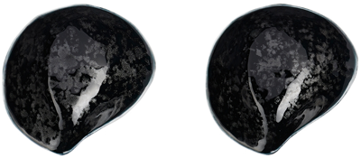 Sarah-linda Forrer Black & Silver Indulge No. 2 Small Bowl Set In J.4 Deep Black With