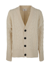 AMI ALEXANDRE MATTIUSSI CABLE KNITTED CARDIGAN,UKC151.017