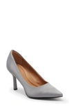 Nordstrom Rack Paige Leather Pump In Pewter Metallic