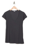 James Perse Deep V-neck T-shirt In Asphalt