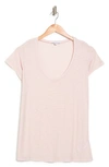 James Perse Deep V-neck T-shirt In Ballerina