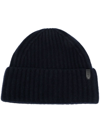 VINCE RIBBED-KNIT CASHMERE BEANIE