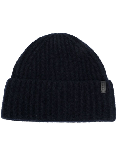 Vince Cashmere Chunky Knit Beanie In Navy