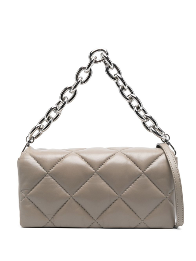 Stand Studio Quilted Chain-detail Bag In Grey