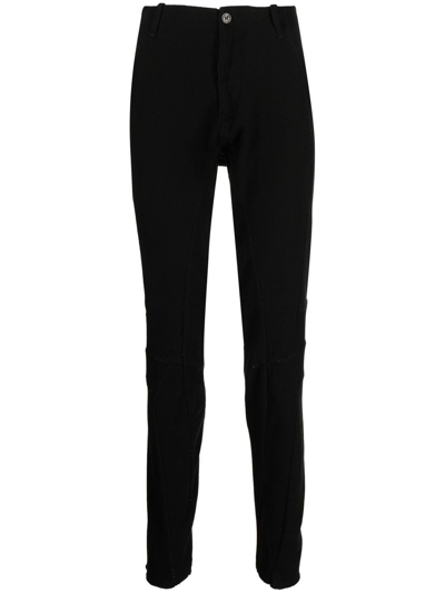 Masnada Waffle-knit Tapered-leg Trousers In Black