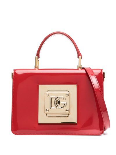 Dolce & Gabbana Dg Fastening Tote Bag In Red