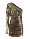 Alexandre Vauthier Sequin-embellished Ruched Dress In Gold