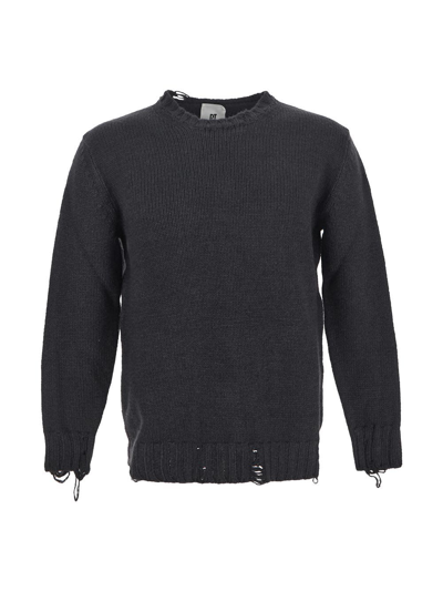 Pt Torino Distressed Sweater In Grey