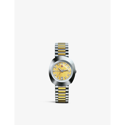 Rado R12403633 Diastar Original Stainless-steel And Simili Automatic Watch In Gold