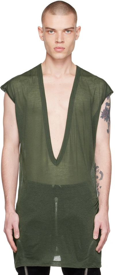 Rick Owens Khaki Dylan T-shirt In Green