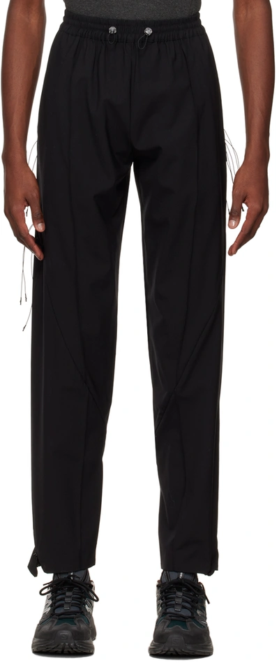 Saul Nash Mesh-panelled Tapered Trousers In Black