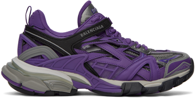Balenciaga Track.2 Open Sneaker Purple Grey And Black In Purple Grey Black