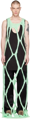 RICK OWENS GREEN NET TANK TOP