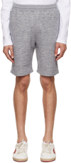 GOLDEN GOOSE GRAY GRAPHIC SHORTS