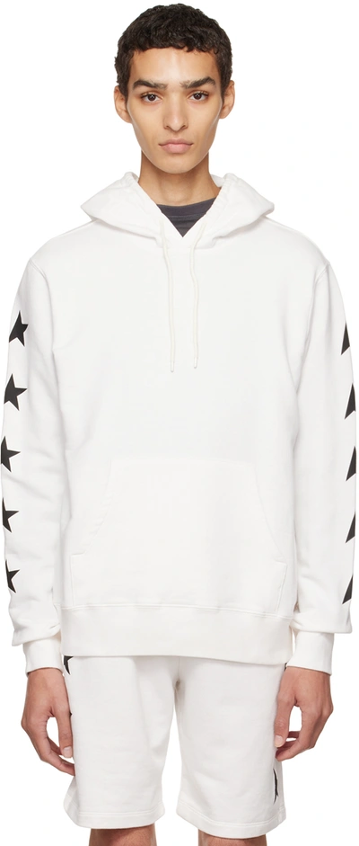 Golden Goose Star-print Pullover Hoodie In White