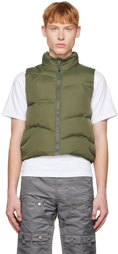 Tombogo Green Leaf Puffer Waistcoat