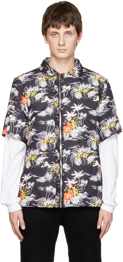 Rta Black Ossian Shirt In Black Maui