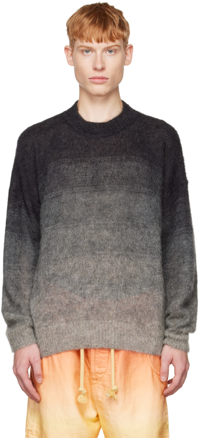 Isabel Marant Grey Gradient Effect Knitted Sweater