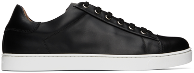 Gianvito Rossi Low Top Leather Trainers In Black