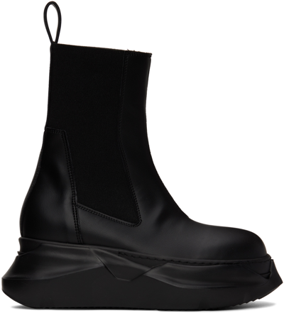 Rick Owens Drkshdw Black Beatle Abstract Satin Chelsea Boots