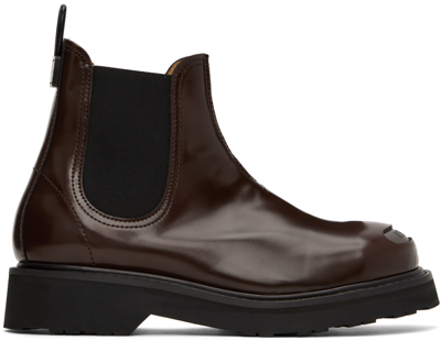 Kenzo Brown Smile Chelsea Boots In 89 - Moroccan Brown