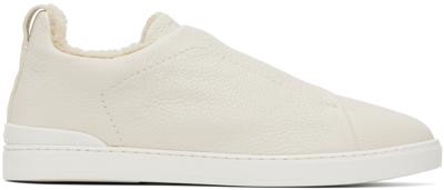 Zegna Off-white Triple Stitch™ Sneakers In Pan