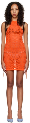 MARCO RAMBALDI SSENSE EXCLUSIVE ORANGE MINIDRESS