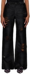 Constanca Entrudo Black Distressed Trousers In Black