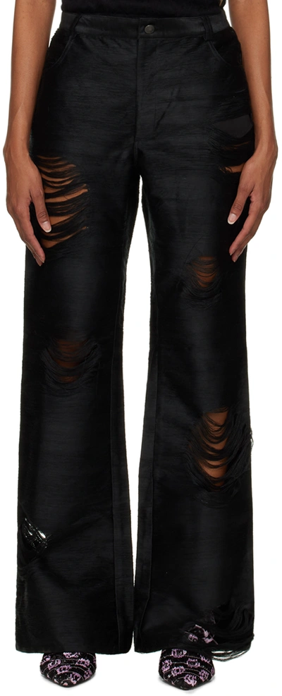 Constanca Entrudo Black Distressed Trousers