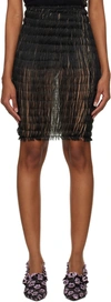 Constanca Entrudo Black Shirred Miniskirt In Black
