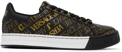 Versace Jeans Couture Black & Gold Court 88 Sneakers